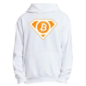 Super Bitcoin Hero Logo Urban Pullover Hoodie