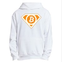 Super Bitcoin Hero Logo Urban Pullover Hoodie