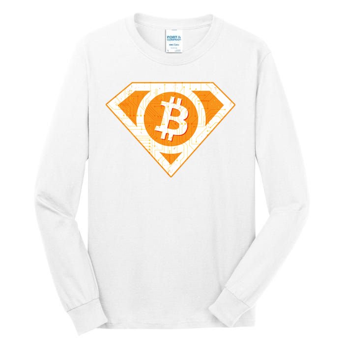 Super Bitcoin Hero Logo Tall Long Sleeve T-Shirt