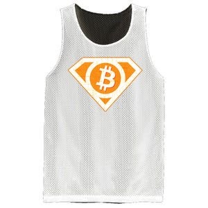 Super Bitcoin Hero Logo Mesh Reversible Basketball Jersey Tank