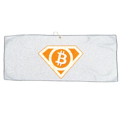 Super Bitcoin Hero Logo Large Microfiber Waffle Golf Towel