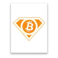 Super Bitcoin Hero Logo Poster