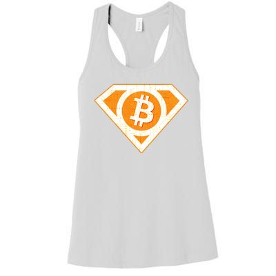 Super Bitcoin Hero Logo Women's Racerback Tank