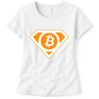 Super Bitcoin Hero Logo Womens T-Shirt