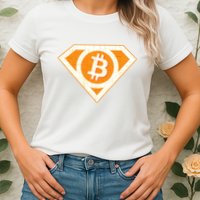Super Bitcoin Hero Logo Womens T-Shirt