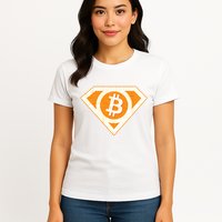 Super Bitcoin Hero Logo Womens T-Shirt