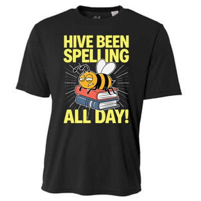 Spelling Bee Humor Spelling Champion Word Nerd Spelling Cooling Performance Crew T-Shirt