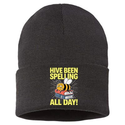 Spelling Bee Humor Spelling Champion Word Nerd Spelling Sustainable Knit Beanie