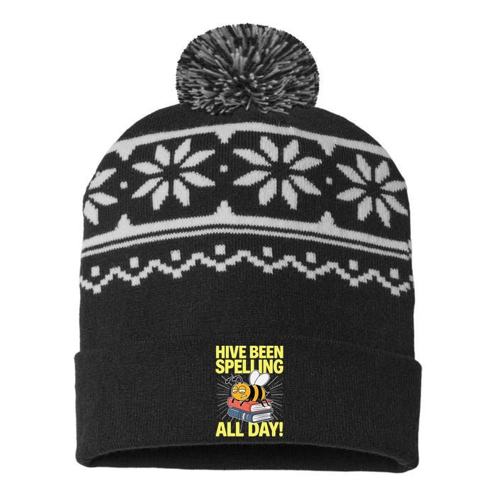 Spelling Bee Humor Spelling Champion Word Nerd Spelling USA-Made Snowflake Beanie