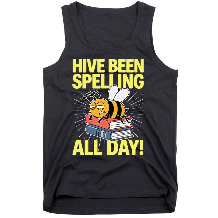 Spelling Bee Humor Spelling Champion Word Nerd Spelling Tank Top