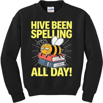 Spelling Bee Humor Spelling Champion Word Nerd Spelling Kids Sweatshirt