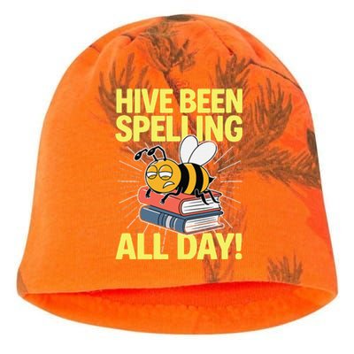 Spelling Bee Humor Spelling Champion Word Nerd Spelling Kati - Camo Knit Beanie