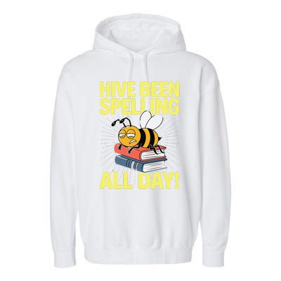 Spelling Bee Humor Spelling Champion Word Nerd Spelling Garment-Dyed Fleece Hoodie