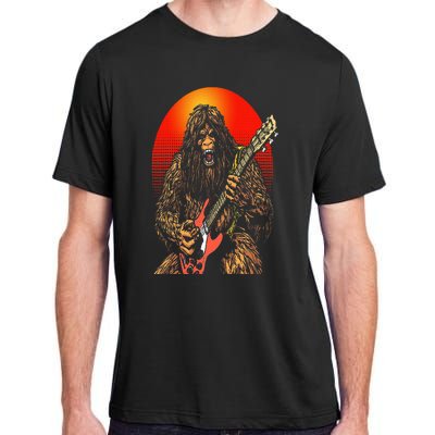 Shredsquatch Bigfoot Heavy Metal Electric Guitar Rock & Roll Adult ChromaSoft Performance T-Shirt