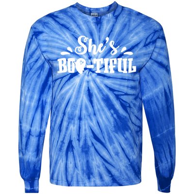 Shes Bootiful Halloween Ghost Matching Cute Cute Gift Tie-Dye Long Sleeve Shirt