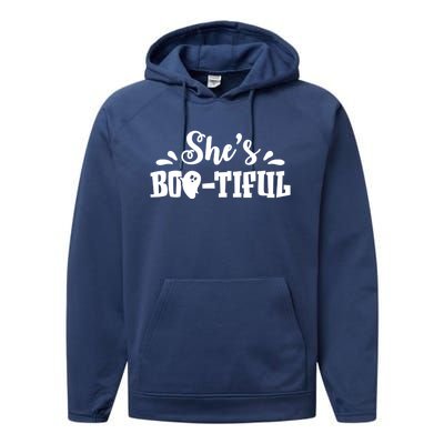 Shes Bootiful Halloween Ghost Matching Cute Cute Gift Performance Fleece Hoodie