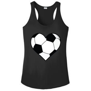 Soccer Ball Heart Gift Idea For Mom Dad Ladies PosiCharge Competitor Racerback Tank