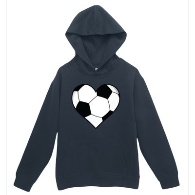 Soccer Ball Heart Gift Idea For Mom Dad Urban Pullover Hoodie