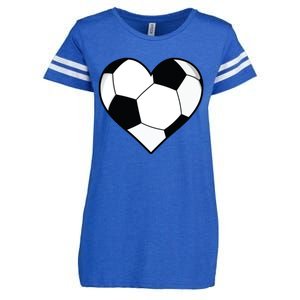 Soccer Ball Heart Gift Idea For Mom Dad Enza Ladies Jersey Football T-Shirt