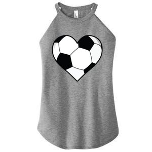 Soccer Ball Heart Gift Idea For Mom Dad Women's Perfect Tri Rocker Tank