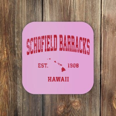 Schofield Barracks Hawaii Hi Vintage Sports Coaster