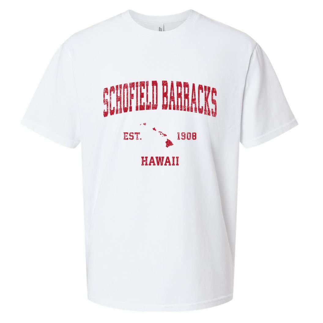 Schofield Barracks Hawaii Hi Vintage Sports Sueded Cloud Jersey T-Shirt