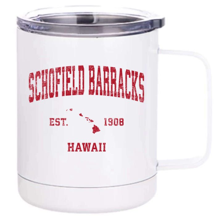 Schofield Barracks Hawaii Hi Vintage Sports 12 oz Stainless Steel Tumbler Cup