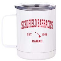 Schofield Barracks Hawaii Hi Vintage Sports 12 oz Stainless Steel Tumbler Cup