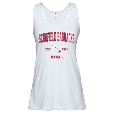 Schofield Barracks Hawaii Hi Vintage Sports Ladies Essential Flowy Tank