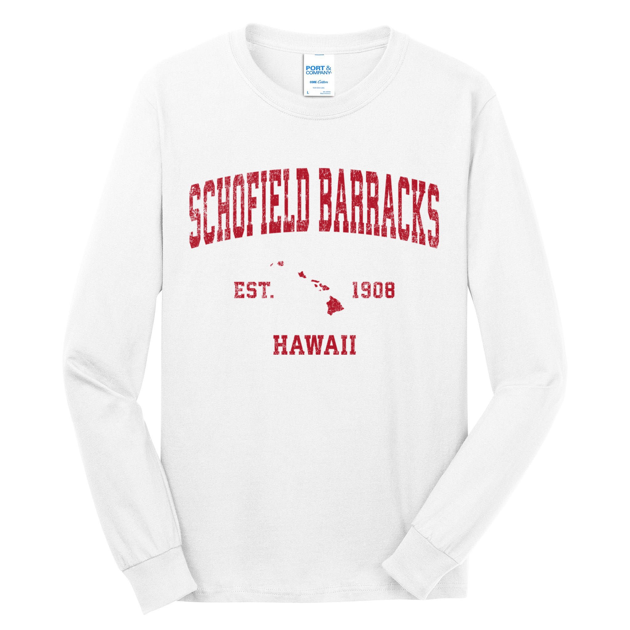 Schofield Barracks Hawaii Hi Vintage Sports Tall Long Sleeve T-Shirt