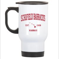 Schofield Barracks Hawaii Hi Vintage Sports Stainless Steel Travel Mug