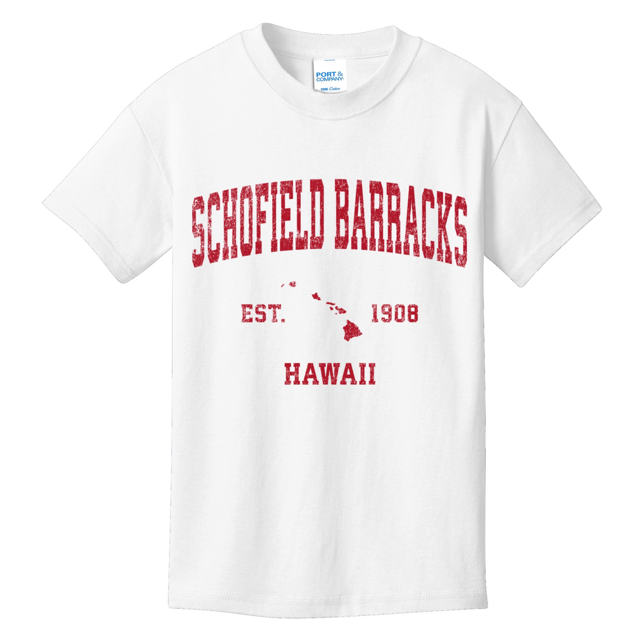 Schofield Barracks Hawaii Hi Vintage Sports Kids T-Shirt