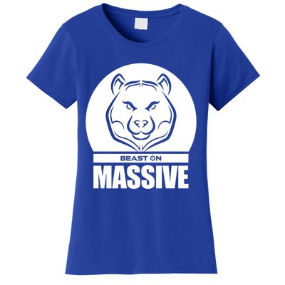 Solid Bear Head Beast Grey Gym Fitness Bodybuilding Training Gift Women's T-Shirt