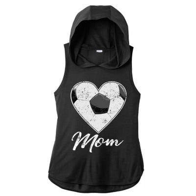 Soccer Ball Heart Mom Fan Gifts Idea Mothrer Sport Lover Ladies PosiCharge Tri-Blend Wicking Draft Hoodie Tank