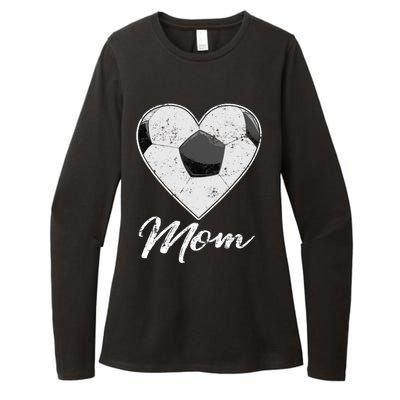 Soccer Ball Heart Mom Fan Gifts Idea Mothrer Sport Lover Womens CVC Long Sleeve Shirt