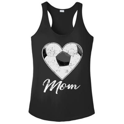 Soccer Ball Heart Mom Fan Gifts Idea Mothrer Sport Lover Ladies PosiCharge Competitor Racerback Tank