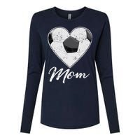 Soccer Ball Heart Mom Fan Gifts Idea Mothrer Sport Lover Womens Cotton Relaxed Long Sleeve T-Shirt