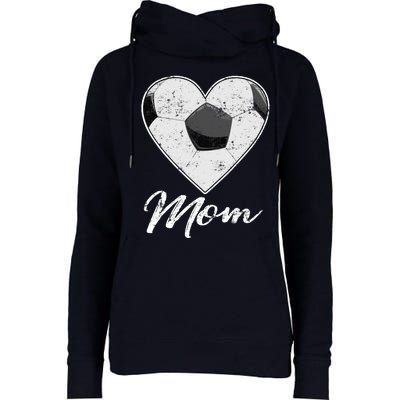 Soccer Ball Heart Mom Fan Gifts Idea Mothrer Sport Lover Womens Funnel Neck Pullover Hood