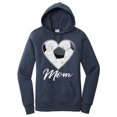 Soccer Ball Heart Mom Fan Gifts Idea Mothrer Sport Lover Women's Pullover Hoodie