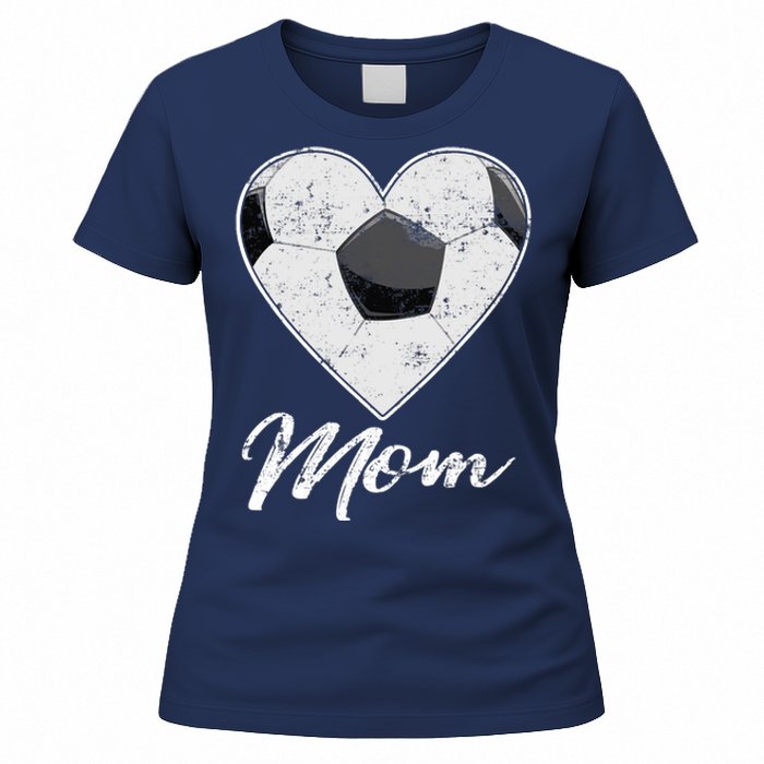 Soccer Ball Heart Mom Fan Gifts Idea Mothrer Sport Lover Women's T-Shirt