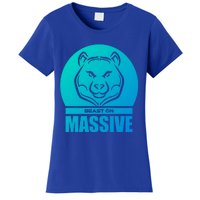 Solid Bear Head Beast Grey Gym Fitness Bodybuilding Training Gift Women's T-Shirt