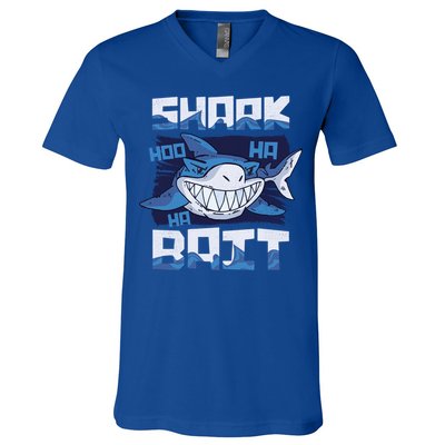 Shark Bait Hoo Ha Ha Funny Funny Shark Of Week Funny Gift V-Neck T-Shirt