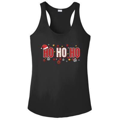 SantaS Big Ho Ho Ho And His Hat Christmas Ladies PosiCharge Competitor Racerback Tank