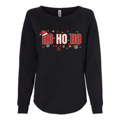 SantaS Big Ho Ho Ho And His Hat Christmas Womens California Wash Sweatshirt