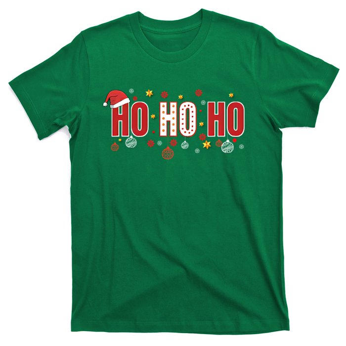 SantaS Big Ho Ho Ho And His Hat Christmas T-Shirt