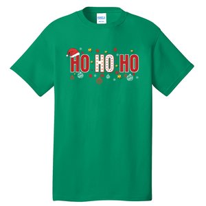 SantaS Big Ho Ho Ho And His Hat Christmas Tall T-Shirt