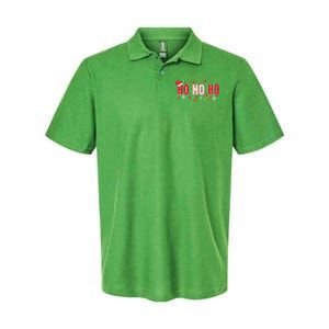 SantaS Big Ho Ho Ho And His Hat Christmas Softstyle Adult Sport Polo