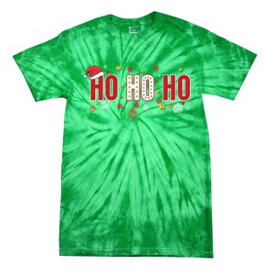 SantaS Big Ho Ho Ho And His Hat Christmas Tie-Dye T-Shirt