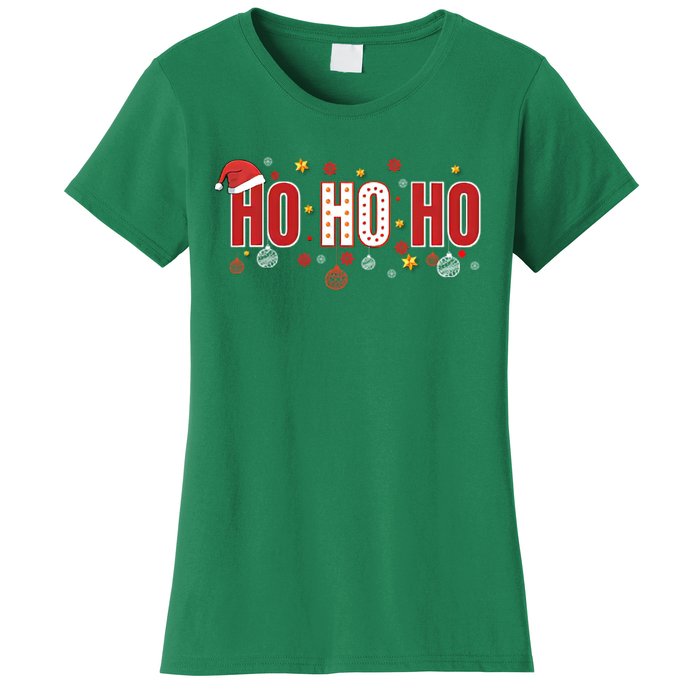 SantaS Big Ho Ho Ho And His Hat Christmas Women's T-Shirt