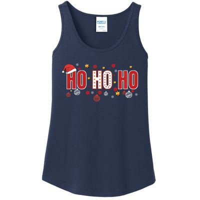 SantaS Big Ho Ho Ho And His Hat Christmas Ladies Essential Tank